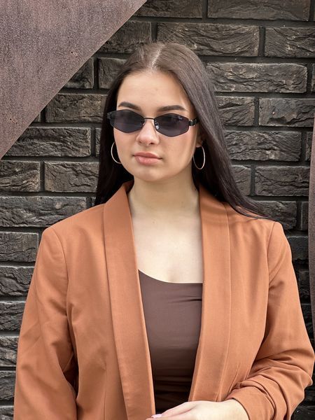 Окуляри сонцезахисні жіночі ромби UV400 5849 фото