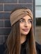 Повязка на голову женская теплая ангора бежевая 3185046275 фото